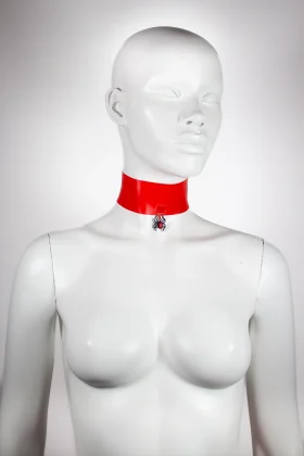 ARACHNIDA thick choker size M (all red)