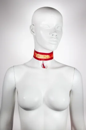 FORMELDA thick choker size S (Red & Blood)