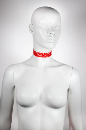 NOELLE skinny choker size S (candy cane)