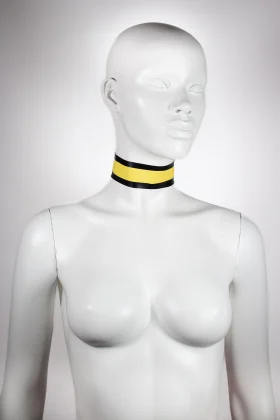 Yellow/Black thick choker size S